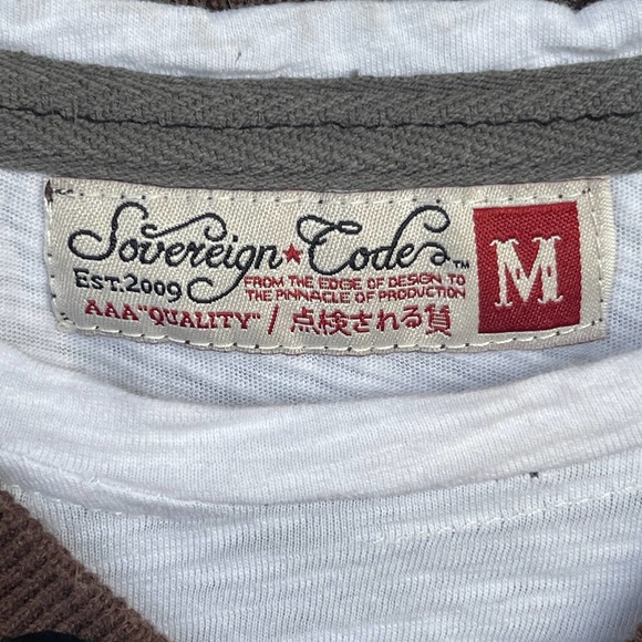 Sovereign Code Sweater Mens‎ Medium Brown Faux Layer Long Sleeve - Picture 3 of 9